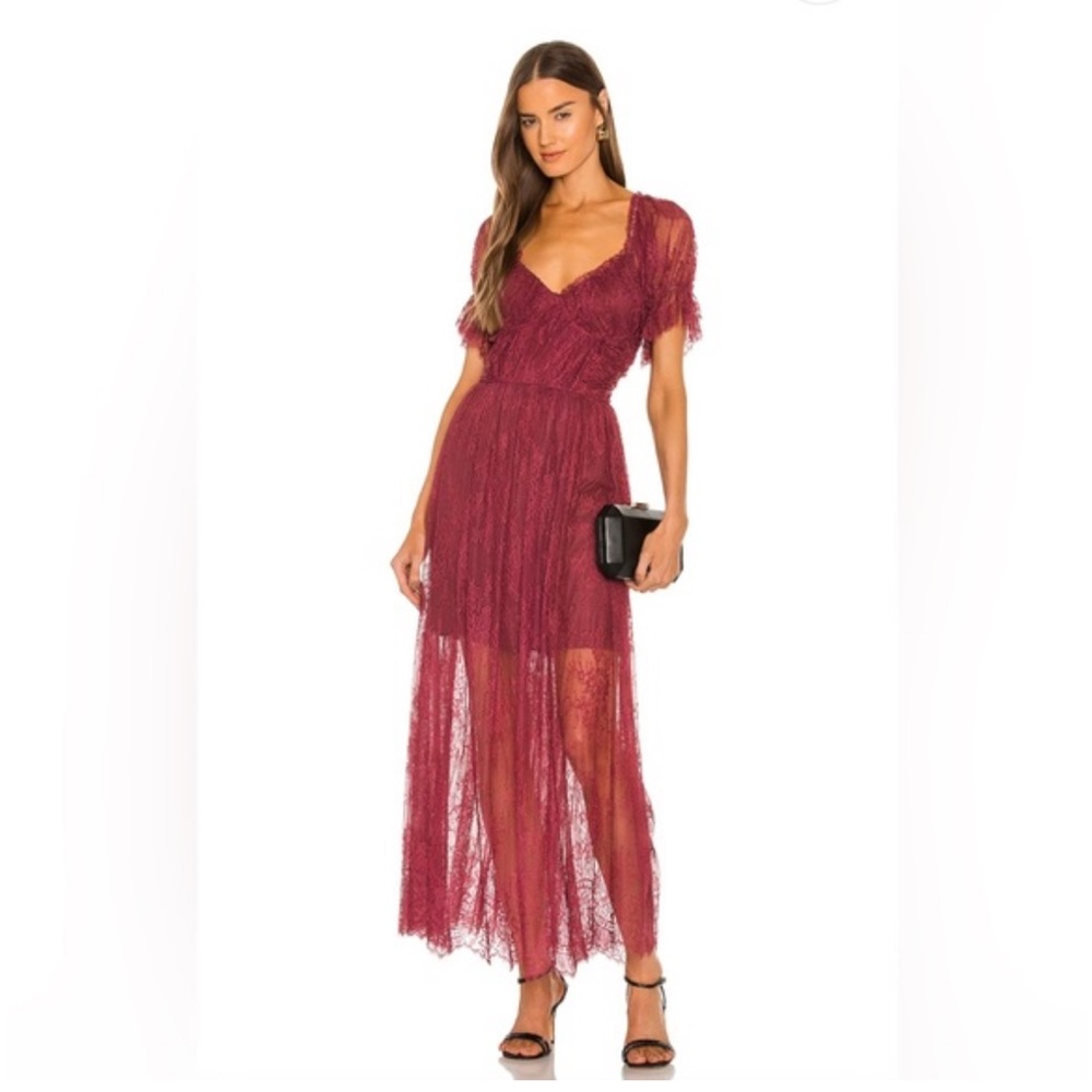 Roan Rouge Free people Jane Lace Midi Dress